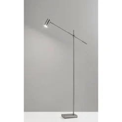58" X 63" 3-way Collette Floor Lamp (Includes LED Light Bulb) Steel - Adesso