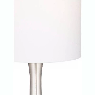 360 Lighting Modern Table Lamp With USB And AC Power Outlet Workstation Charging Base 24.5" High Brushed Nickel Droplet Living Room Desk Bedroom - Image 5