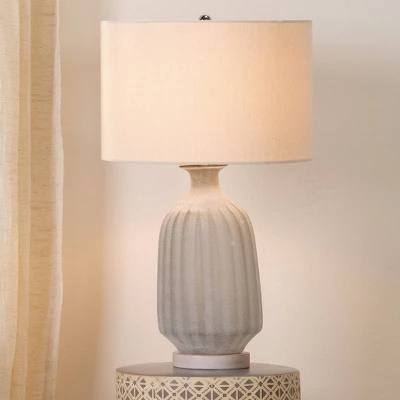 Frosted Glass Table Lamp With Shade Gray - Splendor Home - Image 2