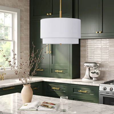 Knurled Metal Stacked Drum Pendant - Threshold⢠- Image 2