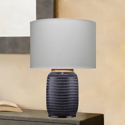 Graham Ceramic Table Lamp Blue - Splendor Home - Image 2