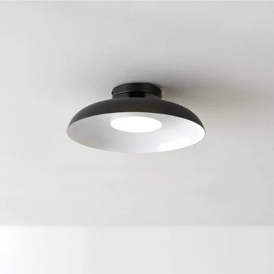 1-Light LED Integrated Matte Black Flush Mount Ceiling Light - Globe Electric - Image 6
