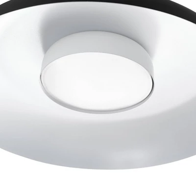 1-Light LED Integrated Matte Black Flush Mount Ceiling Light - Globe Electric