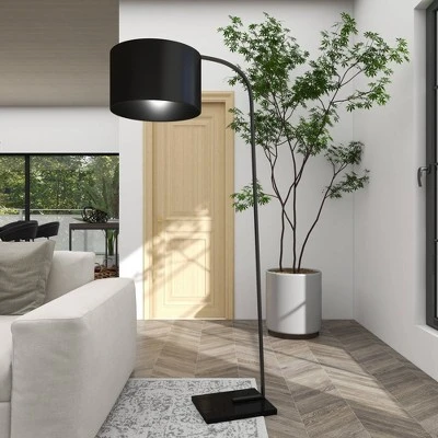 Traditional Metal Floor Lamp Black - Olivia & May - Image 9