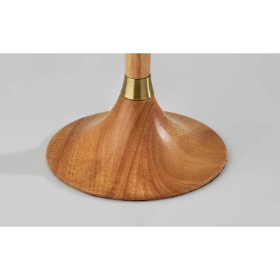 Rebecca Table Lamp Natural Rubberwood With Antique Brass Accent - Adesso - Image 3