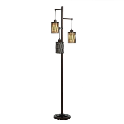 Lattice Design Rubbed Bronze Finish Tree Floor Lamp - StyleCraft - Image 2
