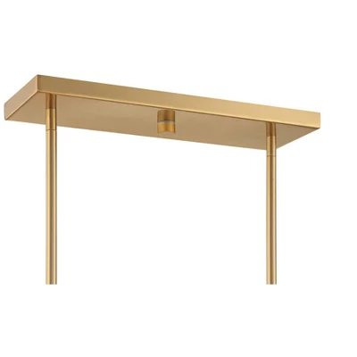 Possini Euro Design Kime Gold Linear Pendant Chandelier 50" Wide Modern 8-Light Fixture For Dining Room House Foyer Kitchen Island Entryway Bedroom - Image 4