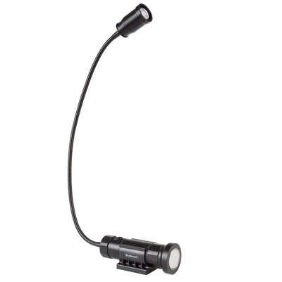 Fleming Supply Magnetic Lamp With CREE LED Light, 2 Magnetic Bases, And Flexible Gooseneck For Office, Garage, And Workshop - Black