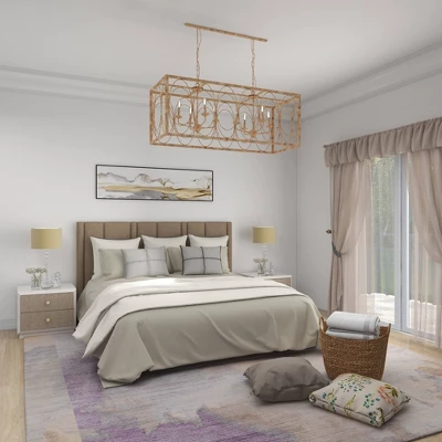 Vintage Metal Chandelier Gold - Olivia & May - Image 12