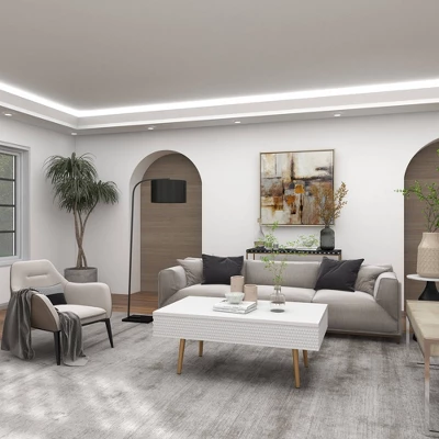 Traditional Metal Floor Lamp Black - Olivia & May - Image 11