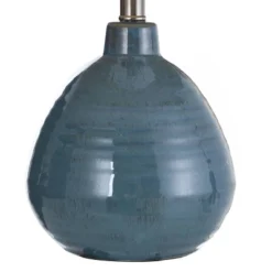 Ceramic Table Lamp Turquoise - StyleCraft