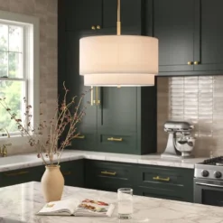 Knurled Metal Stacked Drum Pendant - Thresholdâ˘