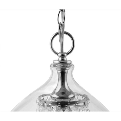 11.75" Faceted Crystal Glass Hanging Pendant - River Of Goods - Image 3