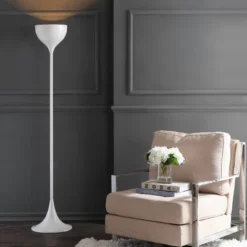 69.5" Metal Joyce Floor Lamp (Includes LED Light Bulb) White - JONATHAN Y