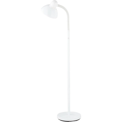 360 Lighting Modern Floor Lamp Adjustable Gooseneck Arm 56" Tall White Metal For Living Room Reading Bedroom Office - Image 2