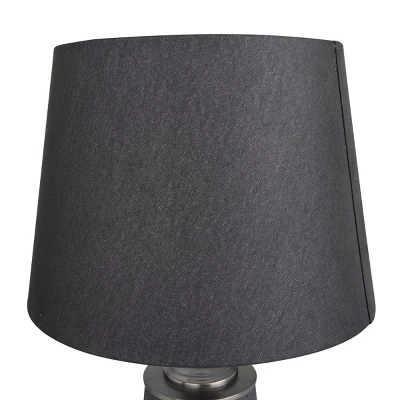 Modern Cement Table Lamp Black - Olivia & May - Image 2
