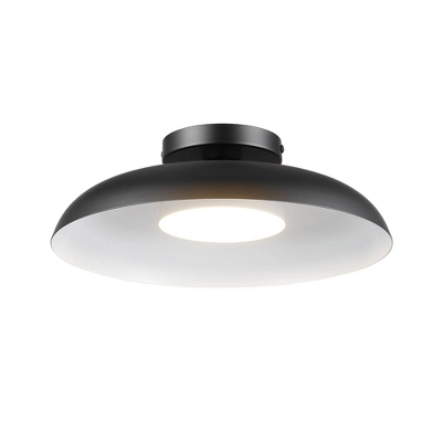 1-Light LED Integrated Matte Black Flush Mount Ceiling Light - Globe Electric - Image 5
