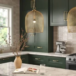 Machined Metal Ceiling Pendant - Thresholdâ˘