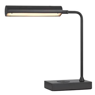 17.5" Metal LED Desk Lamp With Wireless Charging Gray (Includes LED Light Bulb) - Cal Lighting - Image 2