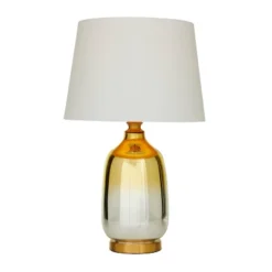 26" X 16" Glam Glass Table Lamp Gold - Olivia & May