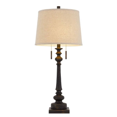 31.5" Resin Traditional Table Lamp Rustic Iron - Cal Lighting