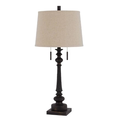 31.5" Resin Traditional Table Lamp Rustic Iron - Cal Lighting - Image 3